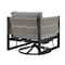 Armen Living Cuffay Outdoor Patio Swivel Glider Lounge Chair in Black Aluminum with Gray Cushions 840254332454 - alternate 7